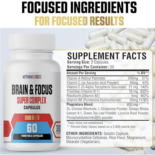 Brain & Focus Nootropic Complex Capsules – Memory, Clarity & Mental Performance