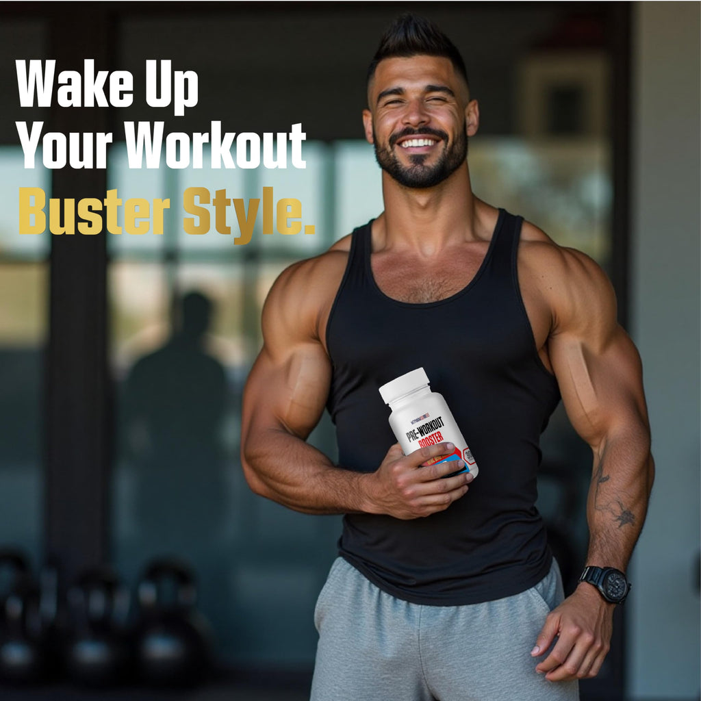 Pre-Workout Booster Capsules – Nitric Oxide, Amino Acids & Energy Blend