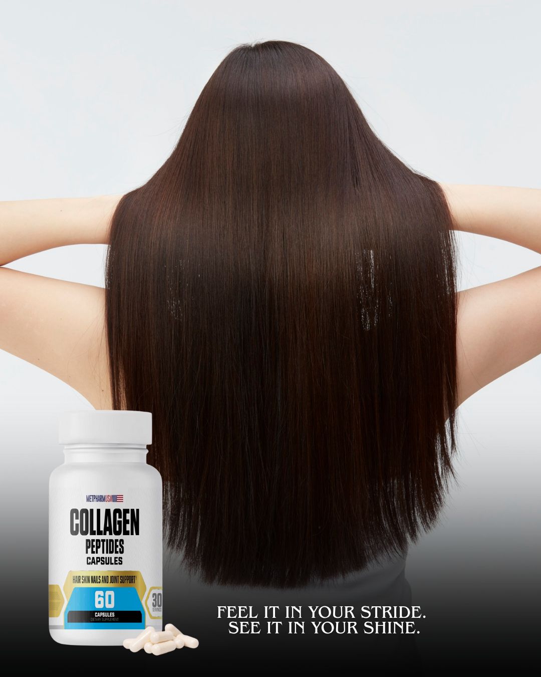 Collagen Peptides Capsules 1000mg – Hair, Skin, Nails & Joint Support | 30 Servings