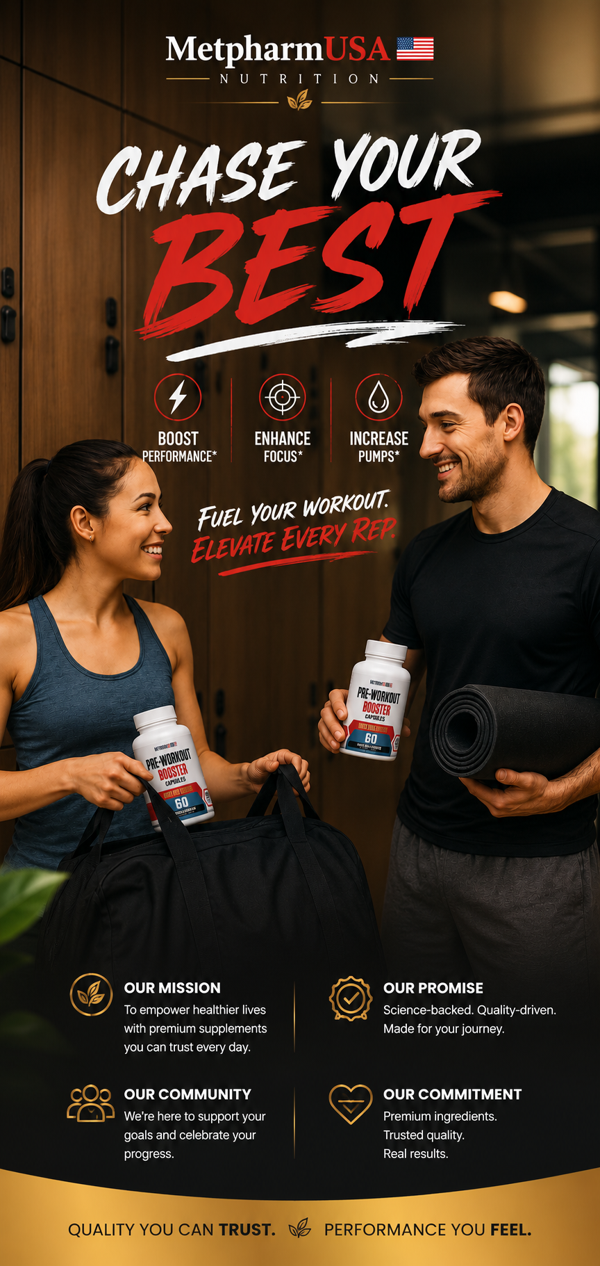 Pre-Workout Booster Capsules – Nitric Oxide, Amino Acids & Energy Blend