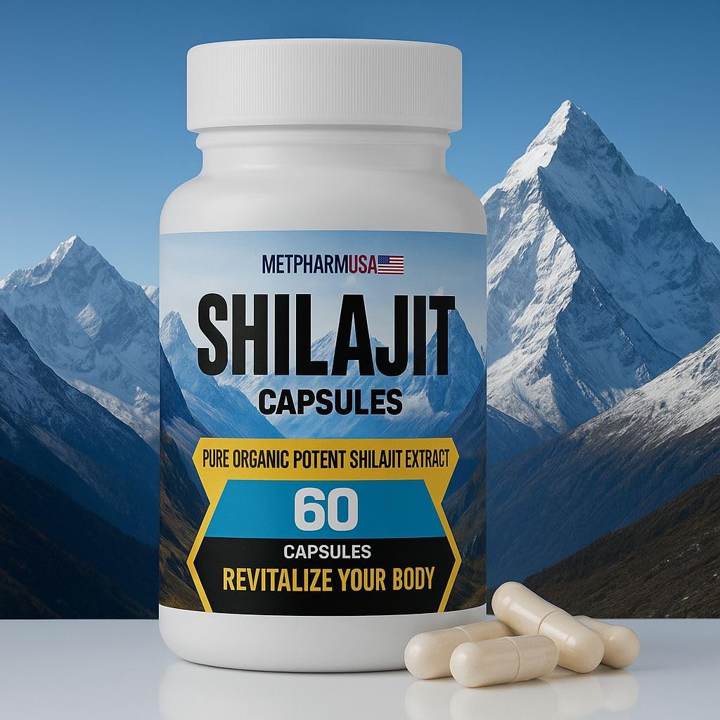 Shilajit Capsules 1000mg – Energy, Vitality & Testosterone Support | Pure Extract